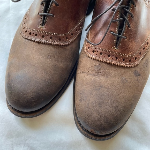 Allen Edmonds Greenwood Leather Lace Uo Derby Shoe in Brown Size 9 - Picture 9 of 10